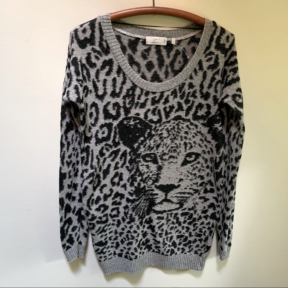 Cheetah Animal Print by Lola’s ~ Tunic Sweater with Angora